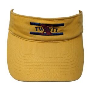 Twenty 24/7 Strapback Visor Hat Yellow One Size Embroidered Alternative